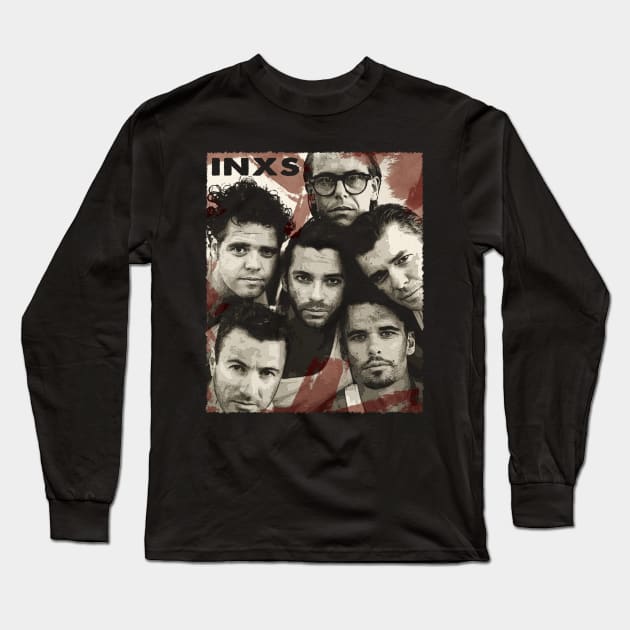 Inxs Memories Nostalgic Snaps Of A Musical Phenomenon Long Sleeve T-Shirt by Crazy Frog GREEN